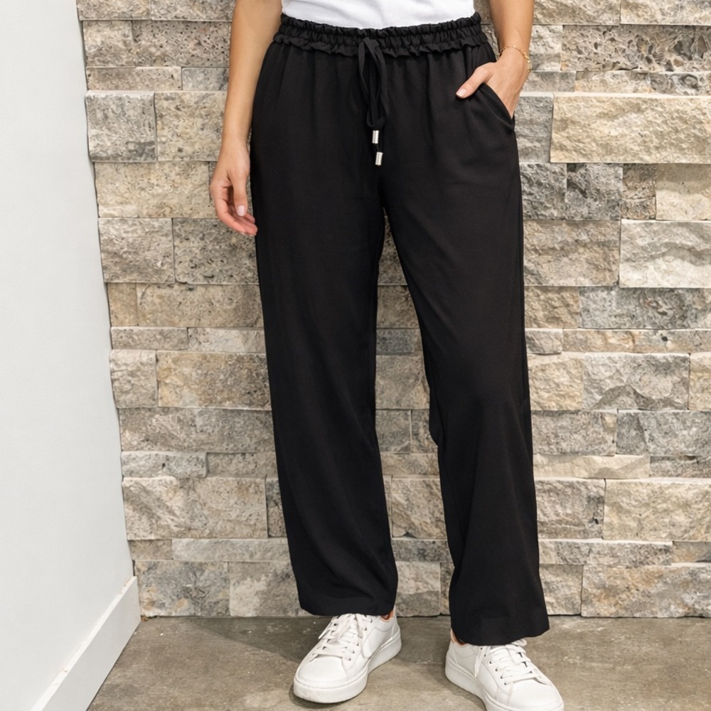 Shinestar Black Women's CasualPants size M tapered leg check measurements